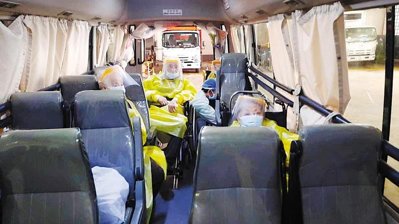 China Daily HK article: Seniors take a rehab bus to Pleasure Lodge. (PHOTO PROVIDED TO CHINA DAILY)